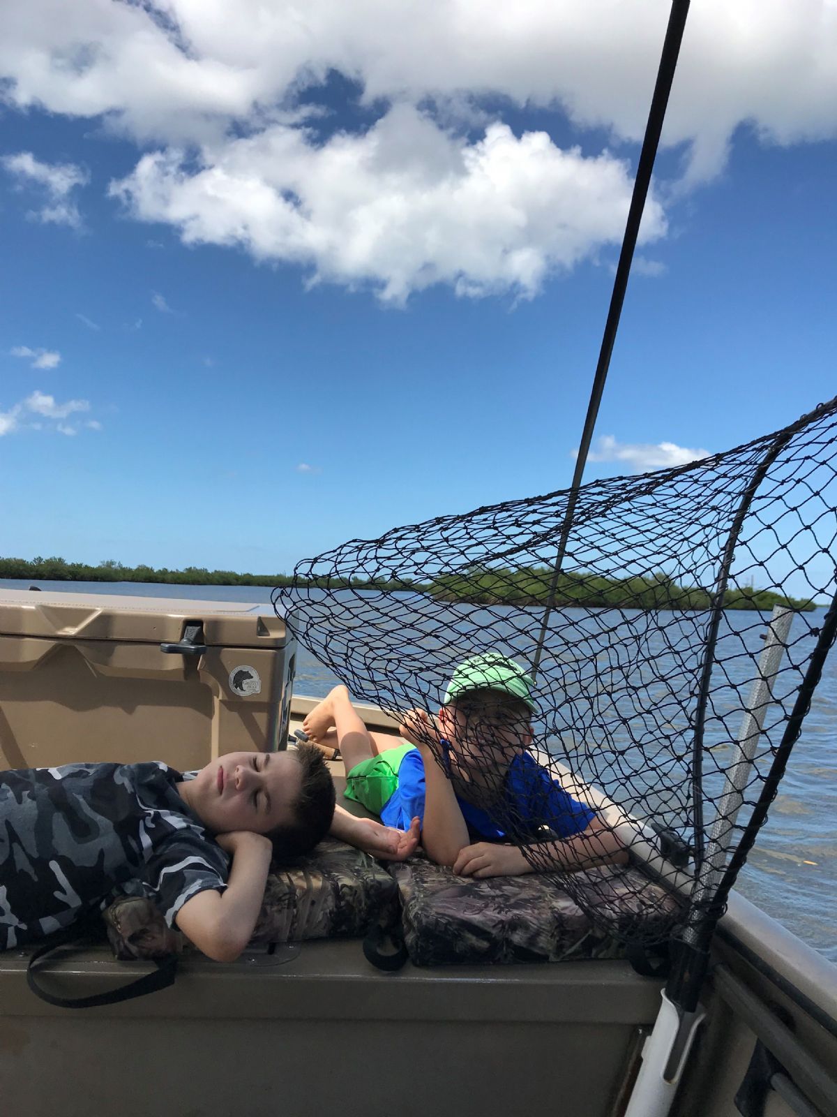 Kids after a day fishing